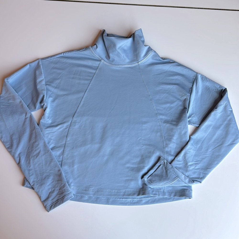 Athleta whistler sky blue mock neck top size XS - Picture 2 of 9